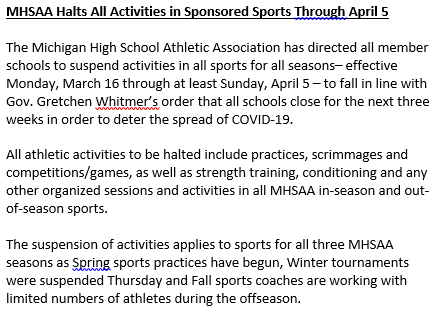 MHSAA tweet media