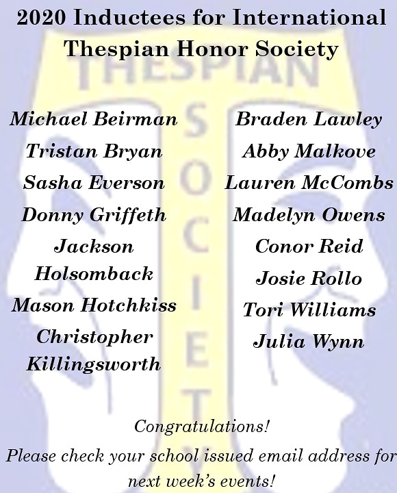 ThompsonTheatre's tweet photo. Congrats to the ITS troupe 5189 Initiates!!! Check your school email soon about information to upcoming events! https://t.co/ZuJySTF8L8