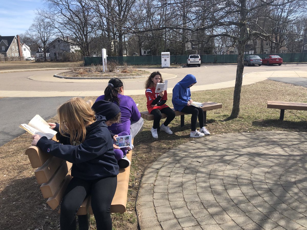 Take a break from all the craziness around you and pick up a book. Just grabbed my new📙from ⁦<a href="/DedhamPubLib/">Dedham Library</a>. We loved reading in different areas of school this week! ⁦@DedhamRiverdale⁩
