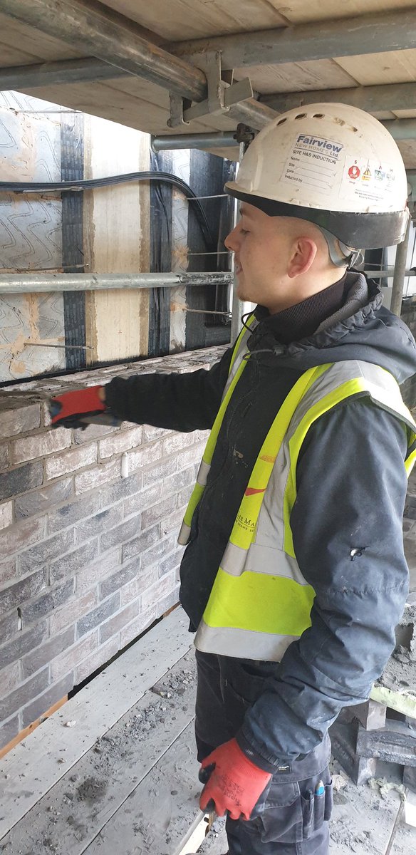 trowel63's tweet photo. It was great to visit some of the Lee Marley brickwork apprentices on site today and see them doing various aspects of brickwork. @collyer_jack Jamie H, George C and Wiktor Z. π§±π§±π @FEBrooklands @BCIndustryLinks #skills #apprentices #brooklandsbrick #futurebrickies https://t.co/zCI46qchzv