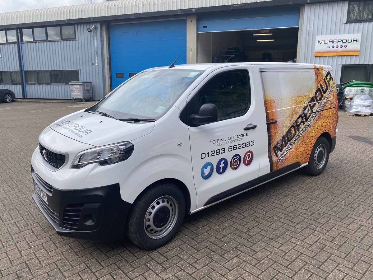 morepour's tweet photo. The first of our new vans has gone up to our Midlands (Leicester) depot today.

We are loving the new designs by Vinyl Design in Eastbourne.

https://t.co/rVoC88q9Cw #beer #brewery #beertap #mobilebar #keg #dispense https://t.co/ic4PXnfloX