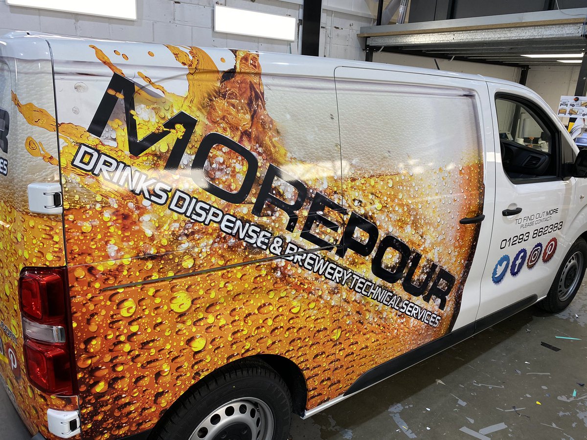 morepour's tweet photo. The first of our new vans has gone up to our Midlands (Leicester) depot today.

We are loving the new designs by Vinyl Design in Eastbourne.

https://t.co/rVoC88q9Cw #beer #brewery #beertap #mobilebar #keg #dispense https://t.co/ic4PXnfloX