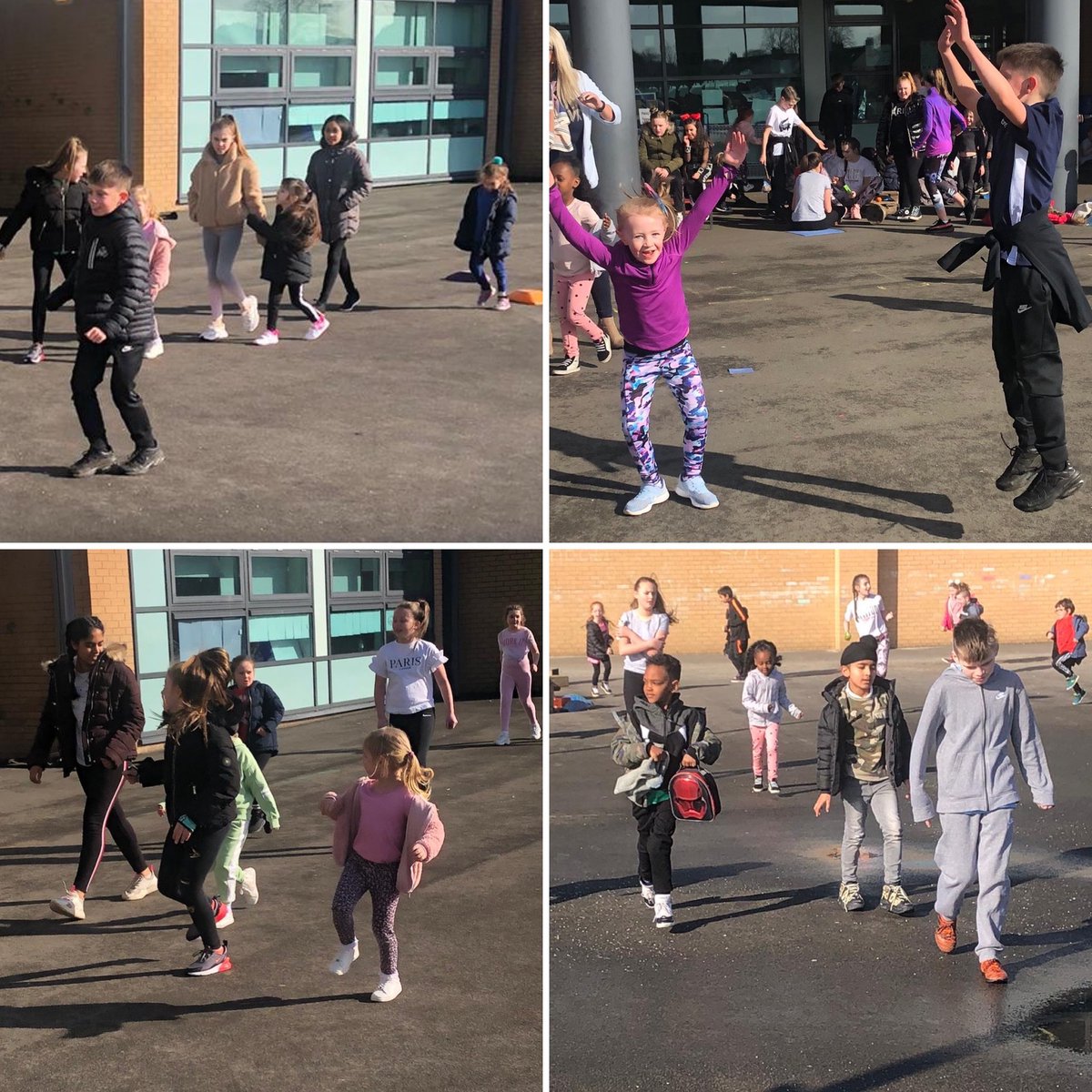 P1 and P7 teamed up to take on the ‘Moving for a Mile’ challenge for <a href="/sportrelief/">Sport Relief</a> 🏃🏻‍♀️🏃‍♂️ Well done to all our pupils and staff from all classes who took part in the challenge today 👏 #MovingForAMile ✅ @Piriepark2014