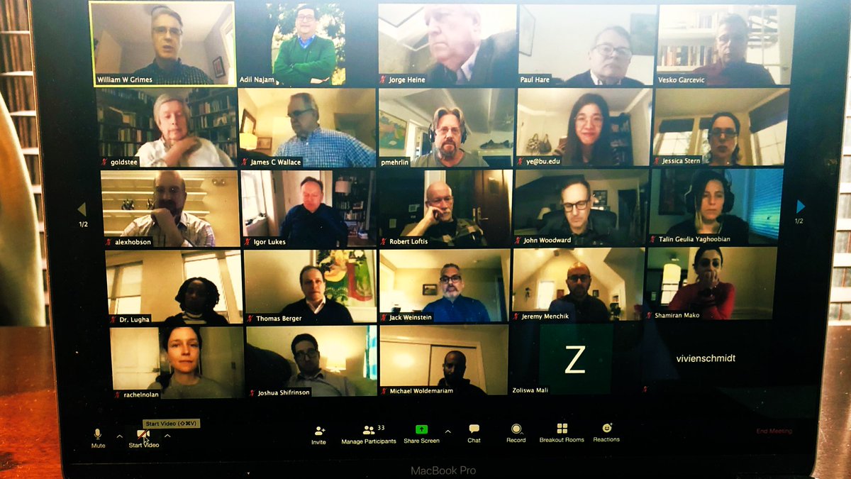 AdilNajam's tweet photo. .@BUPardeeSchool students; see, your #profs also do homework!
From Monday ALL classes go online. After a week of trainings, today we did a trial ‘Dean’s Digital Office Hour’ with all faculty to review preparedness.
So proud of #TeamPardee:
There will be hiccups.But #WeAreReady. https://t.co/69gEZxdj8n
