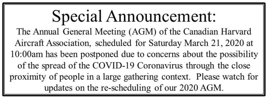 URGENT NOTICE - Annual General Meeting postponed until further notice.