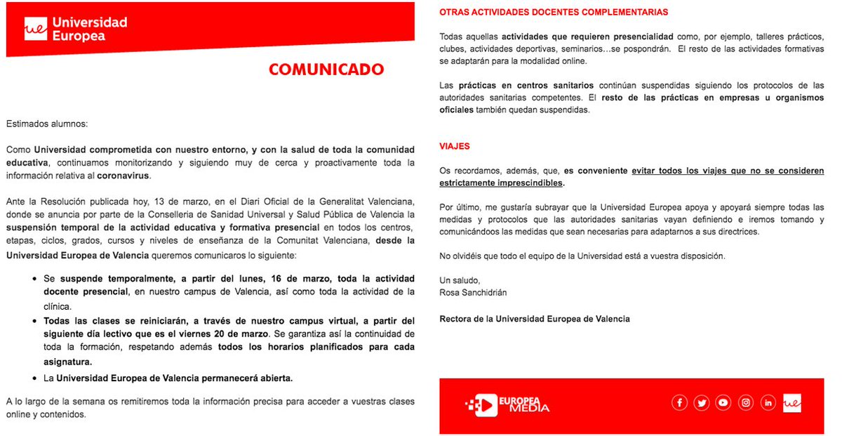 Universidad Europea de Valencia tweet media