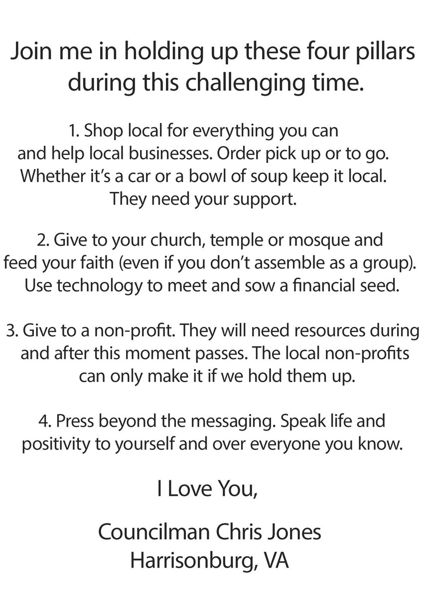 VoteChrisJones's tweet photo. Join me in holding up these four pillars during this challenging time https://t.co/e44b8H4z9N