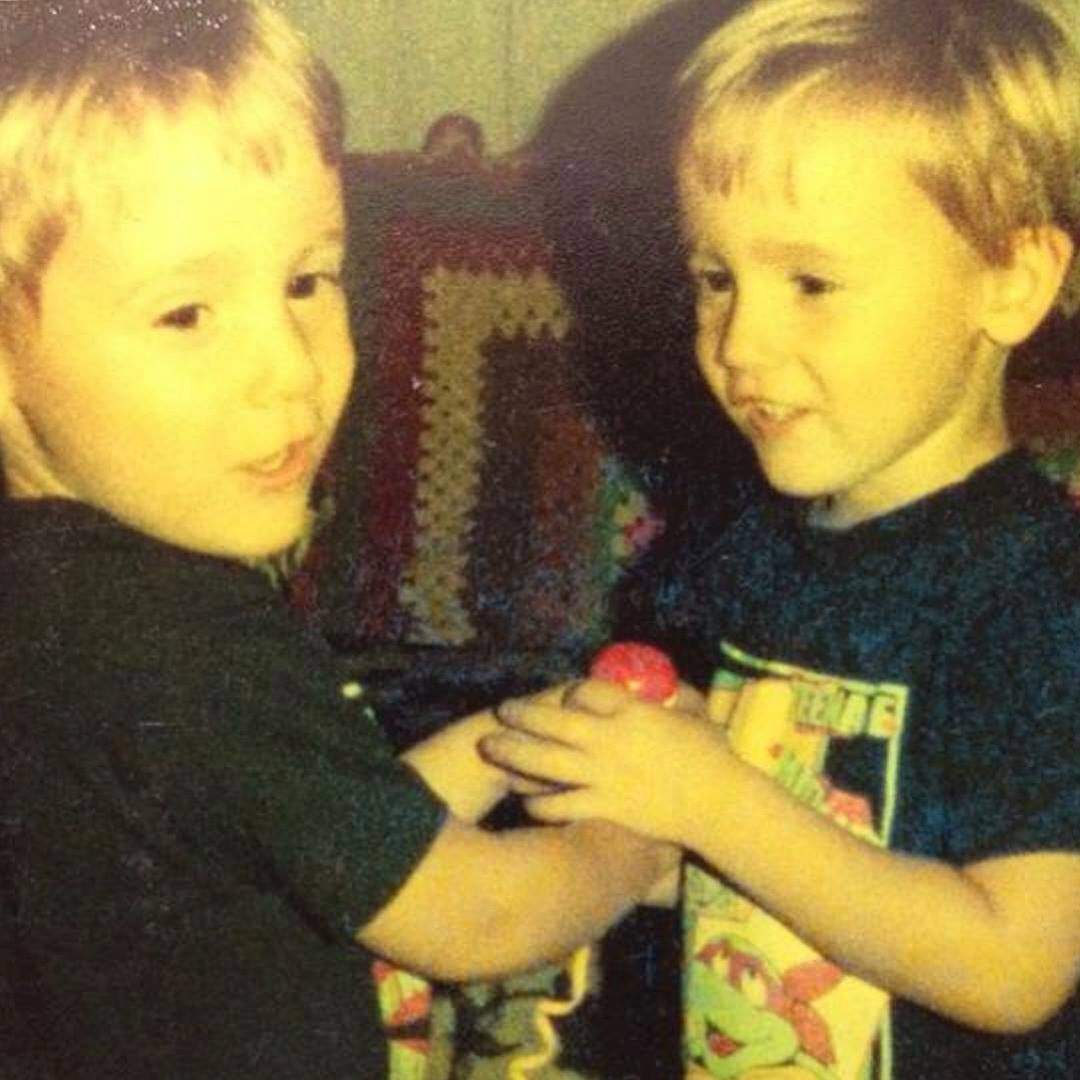 #FlashbackFriday to when we fought much less frequently over the mic! #BrothersWalker #TwinBrothers