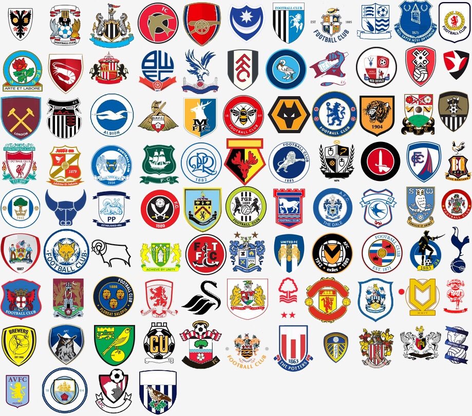 92 English Football Crests