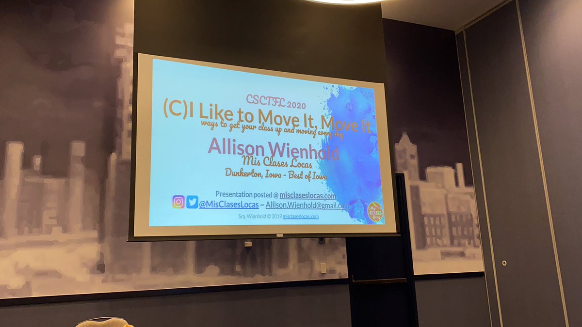 ProfeOlson's tweet photo. Thanks to @MisClasesLocas for a great presentation I like to move it, move it. #csctfl20. So many great ideas. https://t.co/Nr2wtwwAqT
