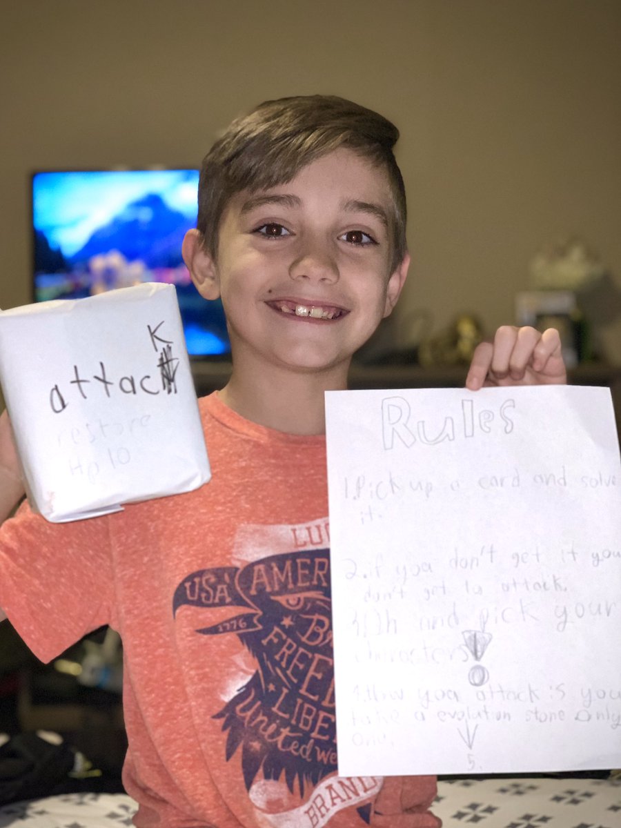 natissah's tweet image. No school, no problem! Ian spent all of yesterday designing &amp;amp; creating a math based multiplication Pokémon board game from scratch! His creativity &amp;amp; imagination amaze me. Having an amazing teacher is big part of that❤️ @NikkiG_CTES #TeamSISD #CTEWeBeforeMe #SpringIntersession
