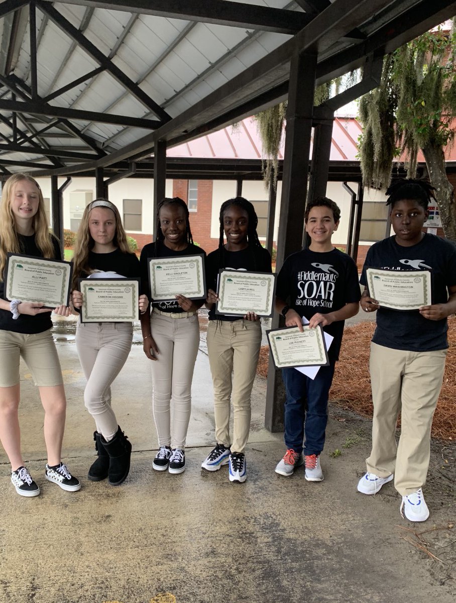 IsleOfHopeSTEaM's tweet photo. Our National Championship Astronaut Team was invited to, and honored by, the Savannah Chatham school board at their most recent monthly meeting downtown. Champs all smiles! https://t.co/eYCyPenQng