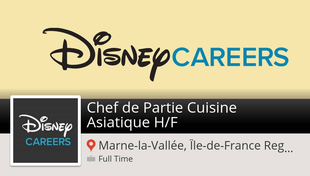 LydiaMarcelino's tweet photo. Découvrez ce #job: #Chef de #Partie Cuisine Asiatique H/F chez #Disney #MarnelaVallee  #DisneyJobs https://t.co/hIBAECMjH0 https://t.co/eL3E6FE5YT