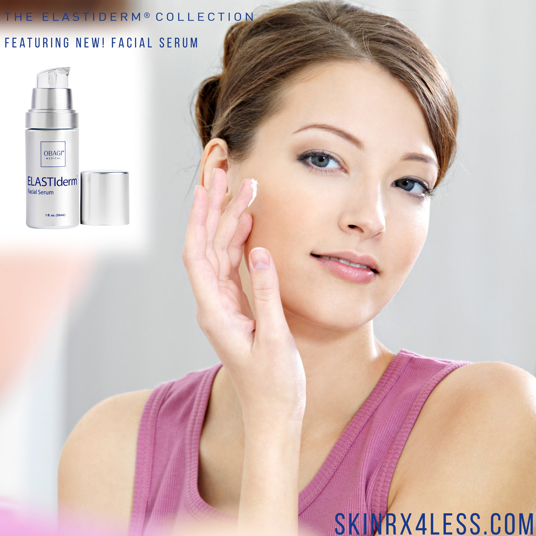 SkinRx4Less's tweet photo. Obagi ELASTIderm® Facial Serum is formulated with a proprietary and patented technology that drives results! Designed to promote the three necessary stages of developing healthy elastin. Give your skin the power to bounce back with #obagi and https://t.co/XAC0ErfAlE. https://t.co/hXNCPJd4zF
