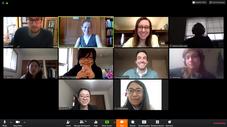 csugimoto's tweet photo. Thanks to @DanLarremore for joining our team meeting today to discuss his research on gender differences in academic career trajectories! We went 50% over time and that wasn't enough. #scientificecosystem #metascience @IULuddy @lariviev @dakotasmurray @lilymiao08 https://t.co/b5yPt9J8eu