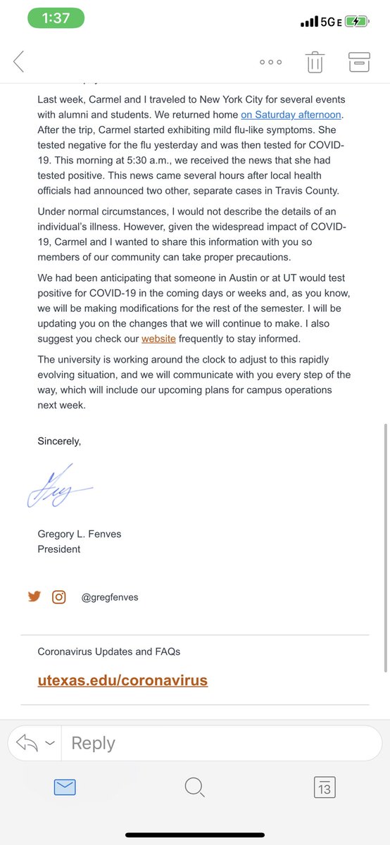 Godspeed @gregfenves and family.