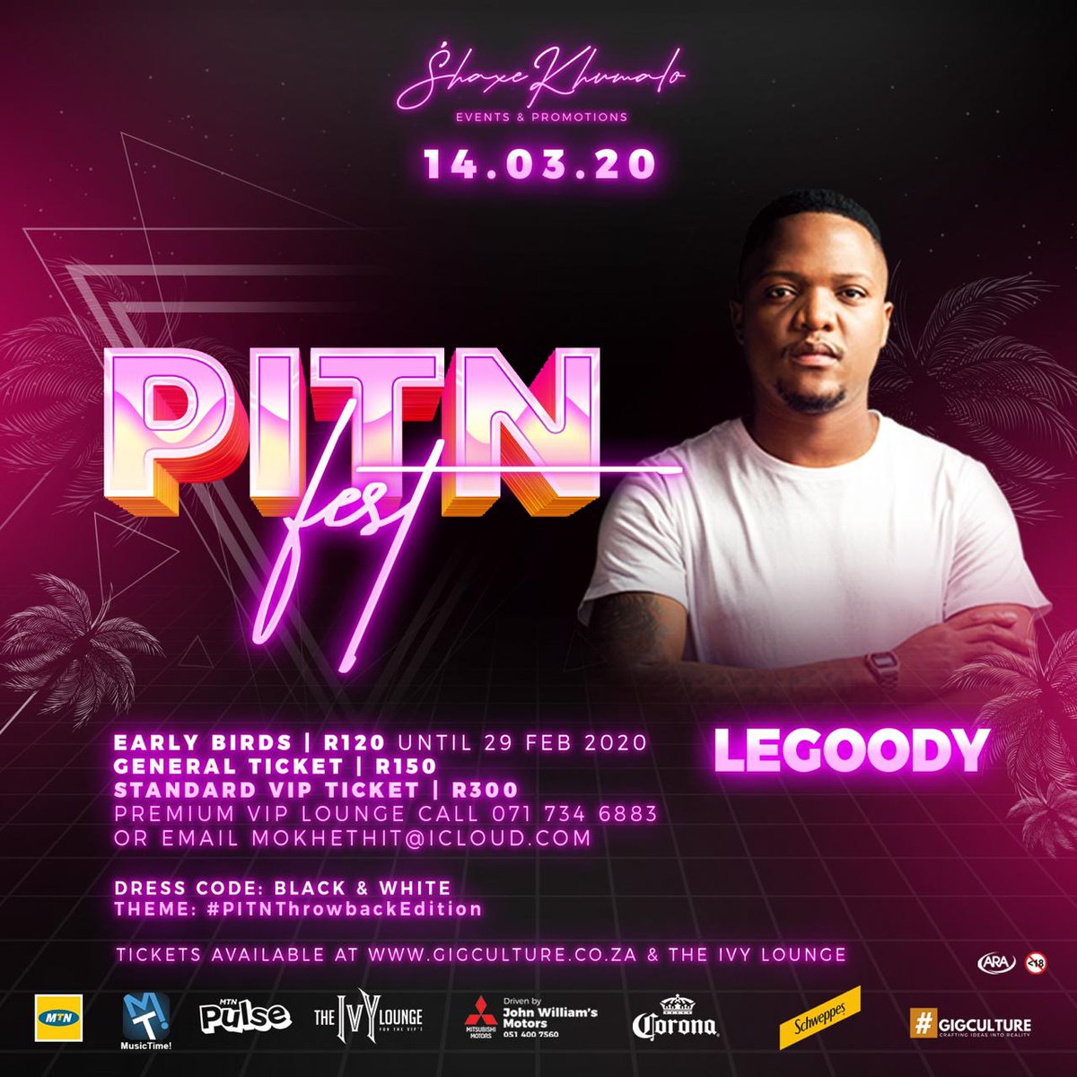 Ras_Pompe's tweet photo. All your favourites on a ๐ฅ๐ฅ lineup, #PITNfest to be the talk of the town once again so make sure to not miss it๐ต๐ถ
Grab those tickets, pull up and show out @StinoLeThwenny @ImmortalDj_BFN @LeGoodySA @KingTobetsa_ @HLOKOZADAPDJ https://t.co/ZeGZ1Knj0N