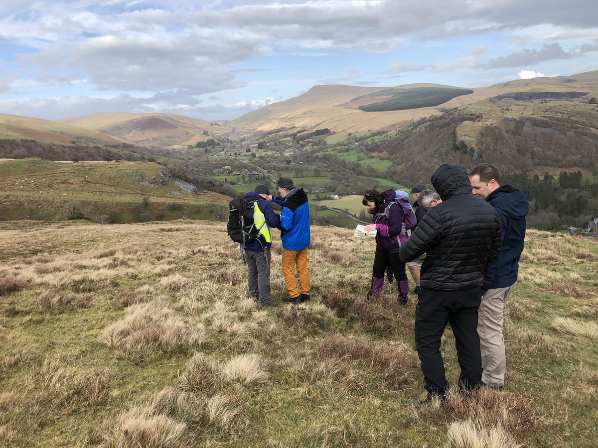RamblersCymru's tweet photo. Fantastic day on our first Navigation Level 1 course! Really great to see our members taking advantage of one of their membership benefits and learning so much from the very experienced Martin Bevan. Stunning scenery in @BreconBeaconsNP too! #Maps https://t.co/RkU5IwnfuL