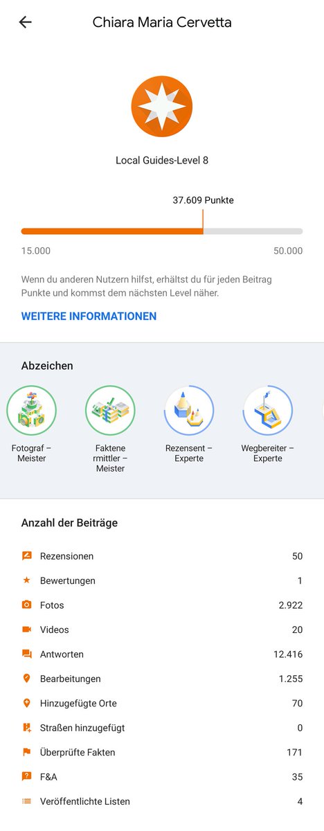 ChiaraCervetta's tweet photo. Hi followers,😀
I invite each of you to follow me please on Google Maps.🤩 Thank you very much!🧡✨
https://t.co/EE945r7fl4.
#Google #GoogleLocalGuides #GoogleLocalGuide #OnGoogleMaps #Googlemaps #localguides #LocalGuide #LocalGuidesConnect #googlemaps15 #GoogleEarth #LetsGuide https://t.co/ykFaBQJBS3