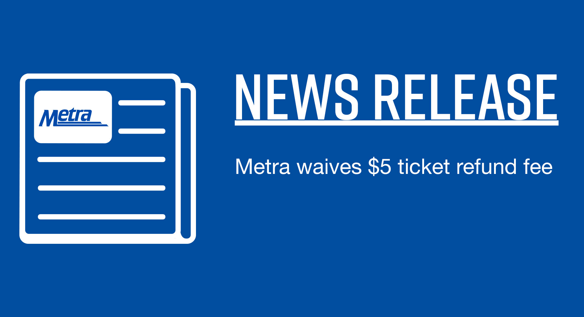 Metra On Twitter Notice Metra Will Waive Its 5 Handling Fee For Monthly Pass Refunds Due To The Number Of Metra Customers Forced To Restrict Travel Work From Home Due To The
