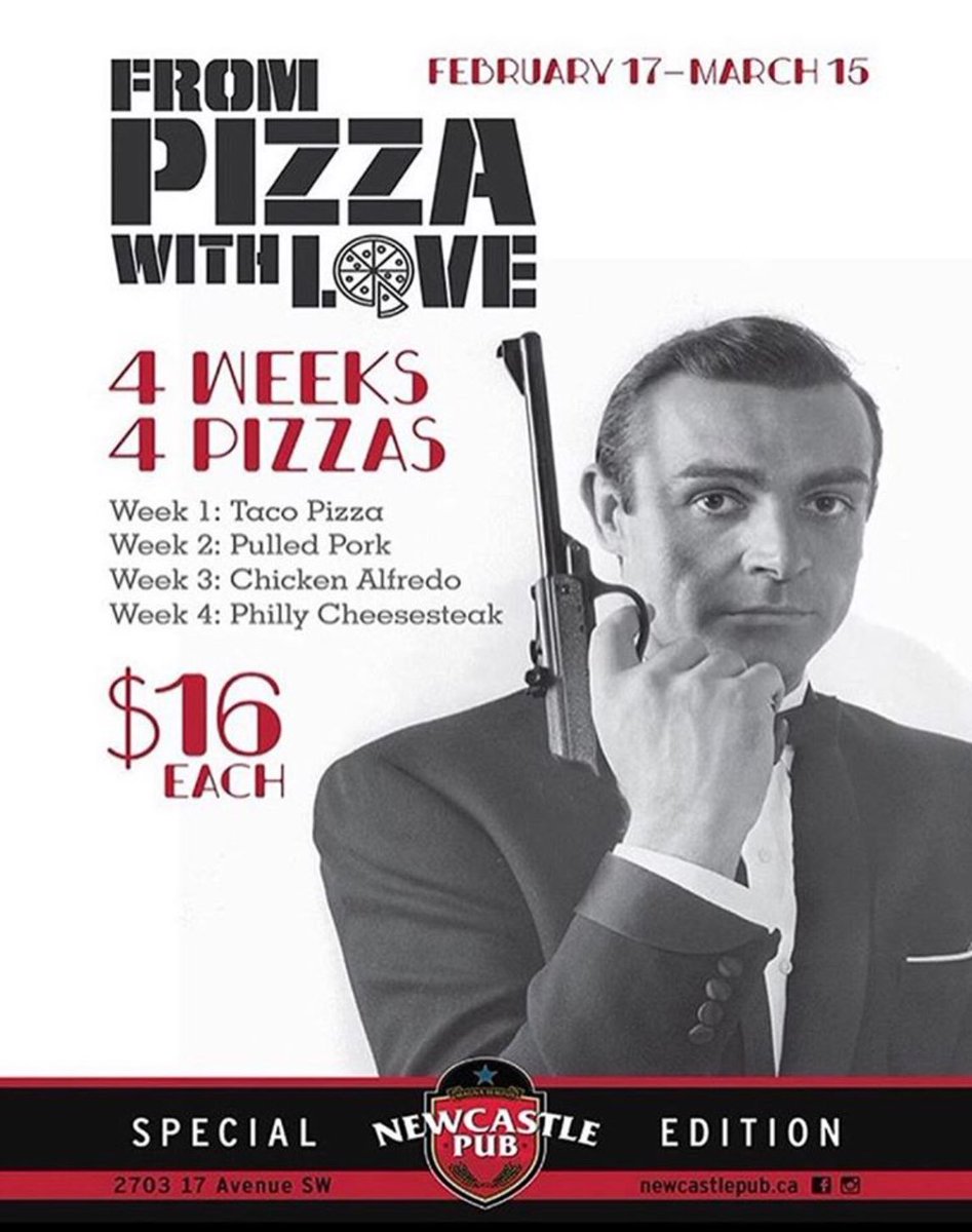 NewcastleYYC's tweet photo. You have TWO DAYS left to try our Philly Cheesesteak Pizza!! We think that’s the perfect way to start your weekend, 🍕 + 🍺 at #newcastleyyc!
#yyc #calgary #bar #drink #drinks #beer #beerme #drinklocal #drinkspecials #happyhour #shots #pubfood #yycfood #yycpizza #pizza #NCPKW https://t.co/d2uozBY0wL