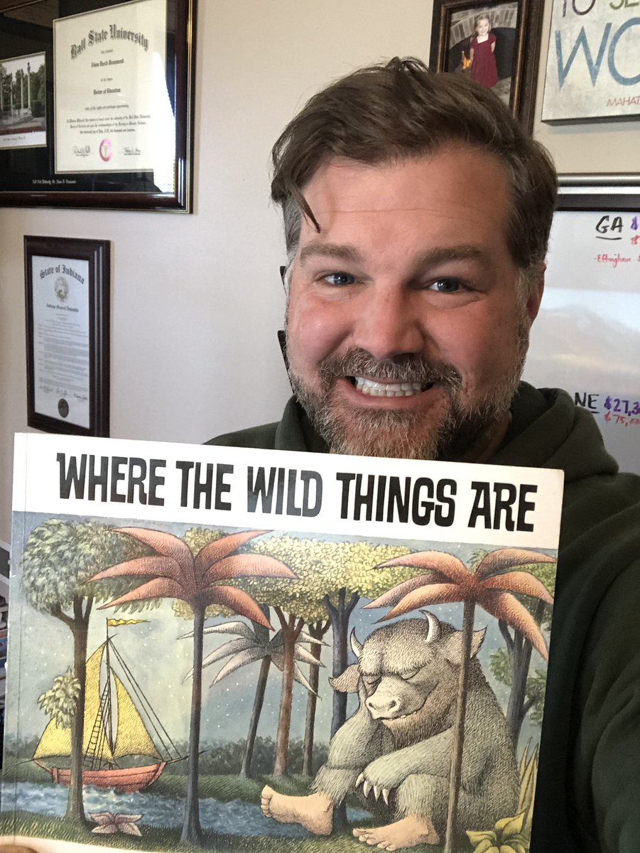 Beginning Monday, I'll post a daily read aloud for Ss to enjoy. I'll share the time each morning! I'm excited to read virtually to kiddos! First up: “Where the Wild Things Are”! #leadered #leadupchat #edchat #suptchat #principalsinaction #masterychat #CultureEd #KidsDeserveIt