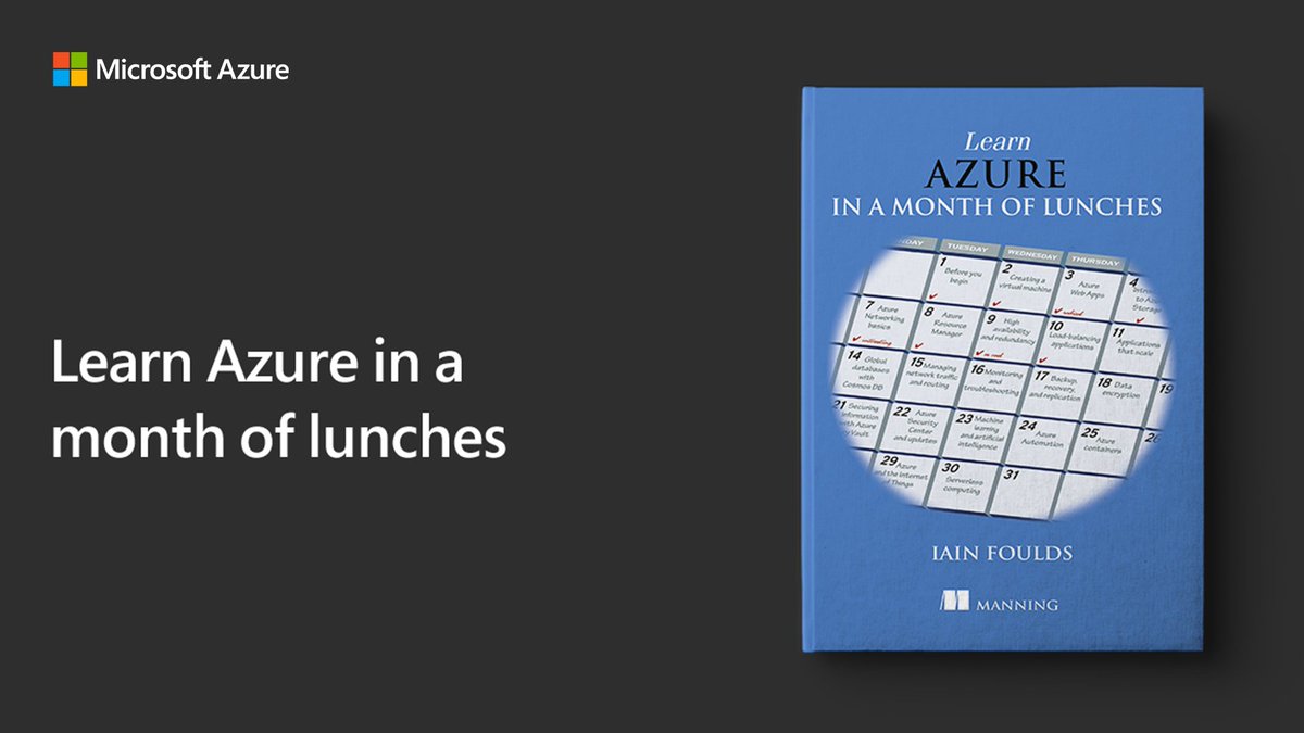 Image of a Book with the text "Learn Azure In a Month of Lunches"