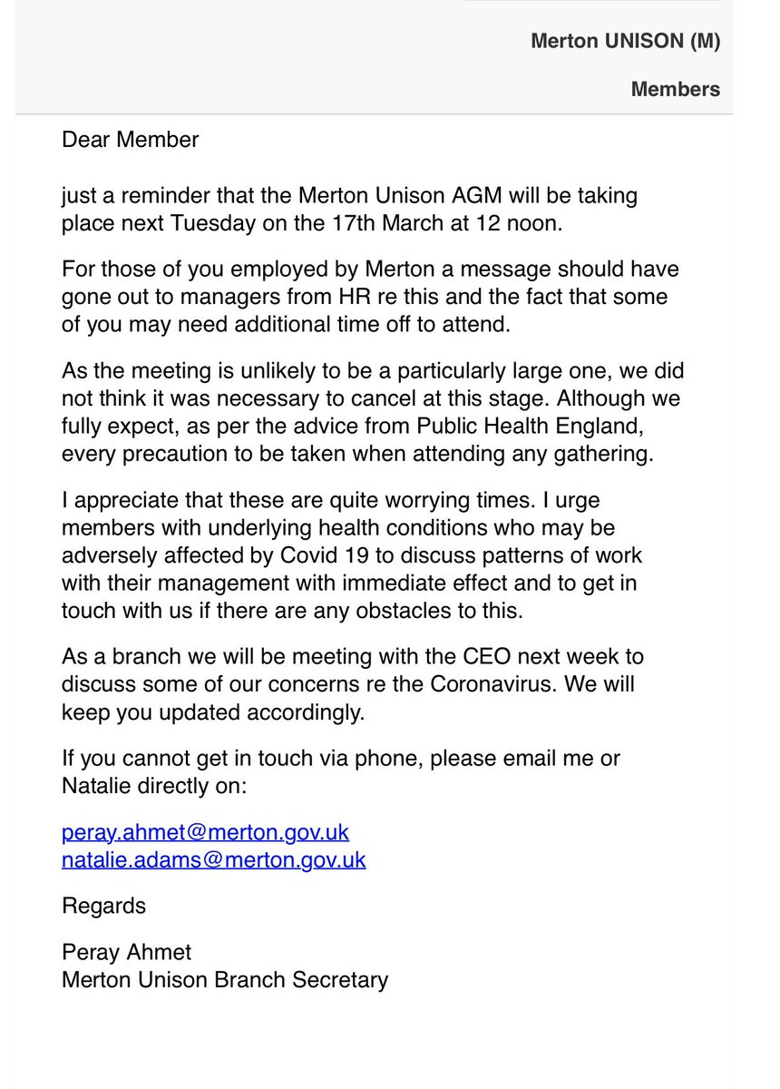 All member email sent out today re our AGM and Covid 19