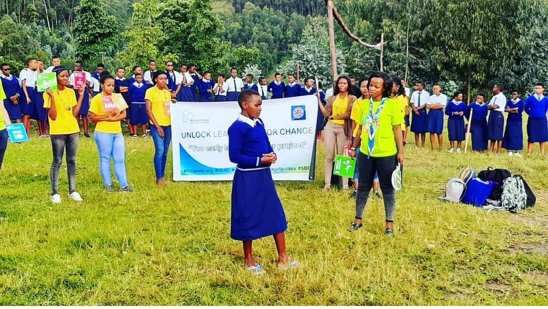 guidesrwanda's tweet photo. Just launched a new campaign named "Too Early To Be A Mother"! The campaign aims at showcasing Girl's rights to make informed decisions for their lives and preventing Early pregnancies as well #UL4C #Thegoals.org
@PamelaRuzigana
@RwandaGender @wagggsworld https://t.co/nodcAl50Hp