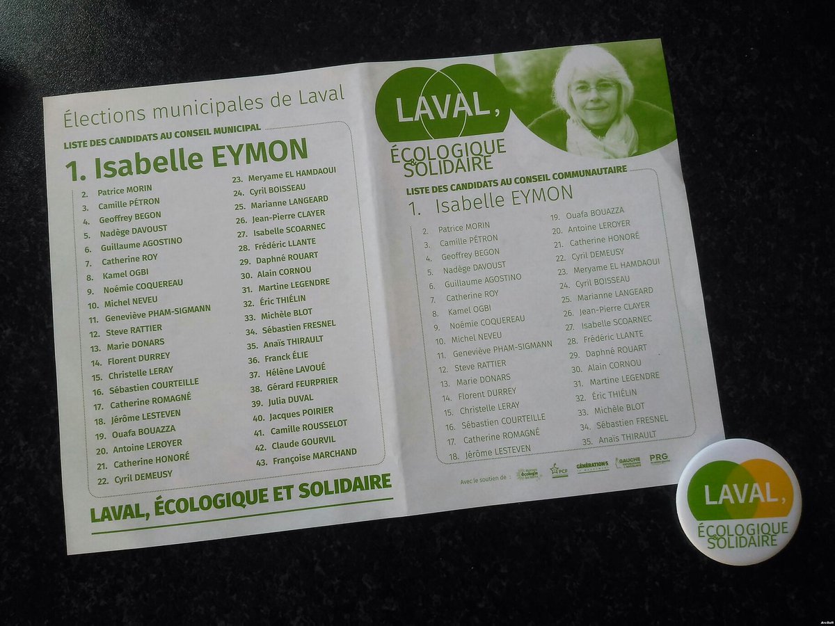 Dimanche, malgré la couleur, il n'y aura bien qu'un bulletin vert pour défendre l'écologie et la solidarité. Comme dirait l'autre "Méfiez-vous des imitations !", et il aurait même pu ajouter "Votez #LavalÉcologiqueEtSolidaire avec #EymonLaval !" #Laval #Municipales2020