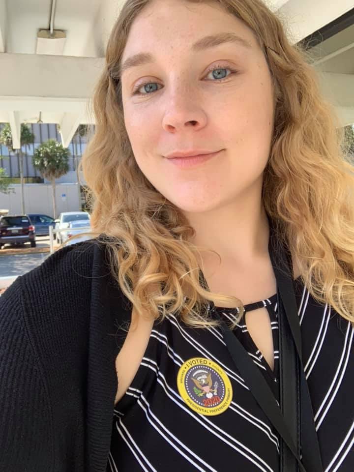 FL4Bernie2020's tweet photo. Amber just early voted for Bernie in Brevard County! #FloridaForBernie #Bernie2020 #BernieIsRight #FLPrimary #EarlyVotingWeek https://t.co/vPqbBLBwbG