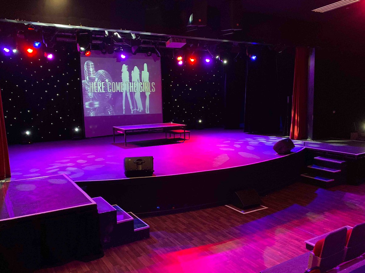 All set ready for tonight's excellent performance of Here Come The Girls with their debut at the Phoenix. We have seen the set list and are in for a treat tonight. Hope you are in a singing and dancing mood!