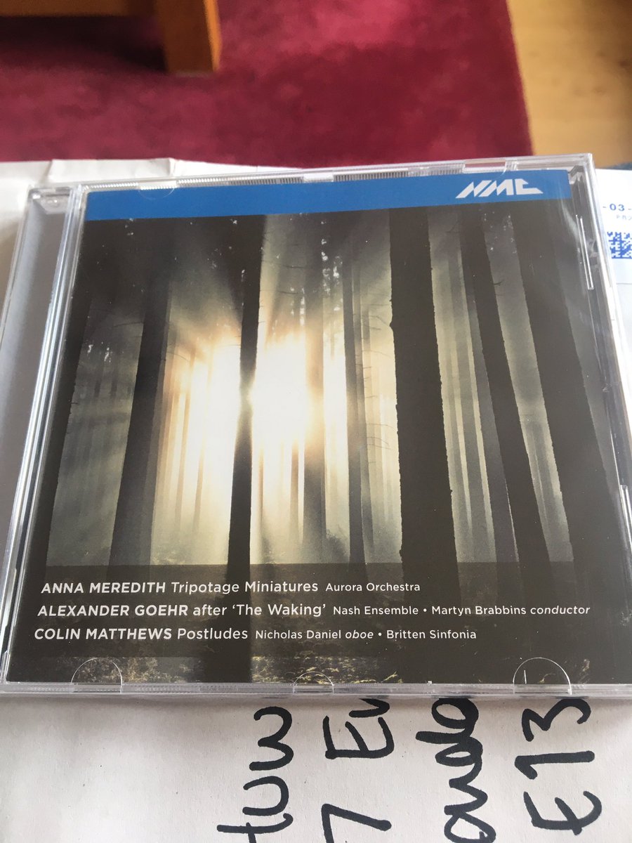 WatkinsHuw's tweet photo. Haven’t bought a CD in 10 years, maybe, but this ⬇️ just arrived in the post and I can’t wait to put it on. @Nash_Ensemble @BrittenSinfonia @ndanielmusic @AnnaHMeredith #goehr #matthews all from @wigmore_hall - what a treat! https://t.co/7LjQmiiTcm