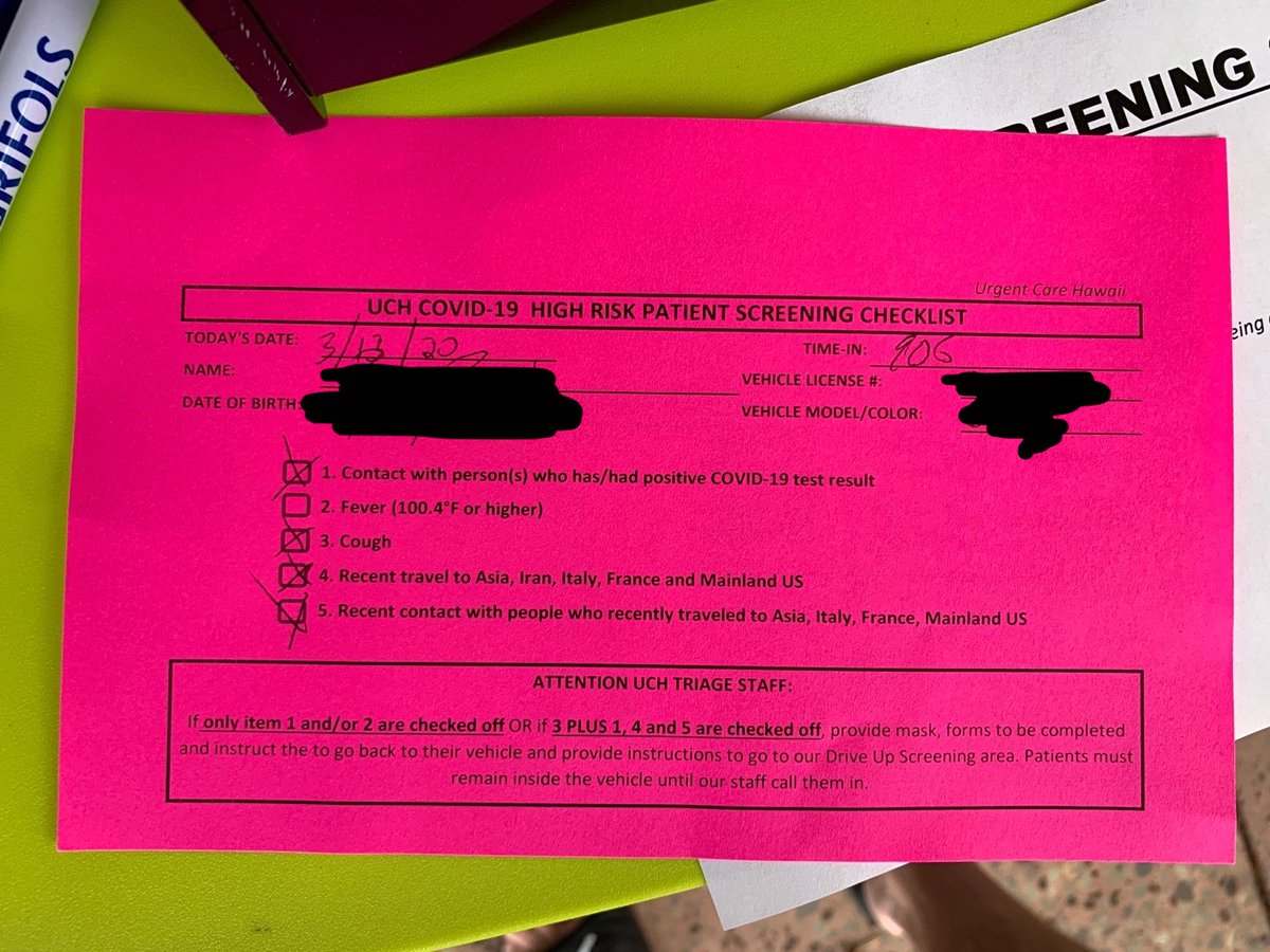 TulsiGabbard's tweet photo. .@GovHawaii @CDC @FDA My friend is sick, has had contact with someone who tested positive for COVID-19.  He's at Urgent Care Hawaii to get tested &amp; was rejected, saying he doesn't meet the criteria. In the hour he's been there, three other sick people were turned away. Gov. Ige?? https://t.co/YF8kuE8EYQ