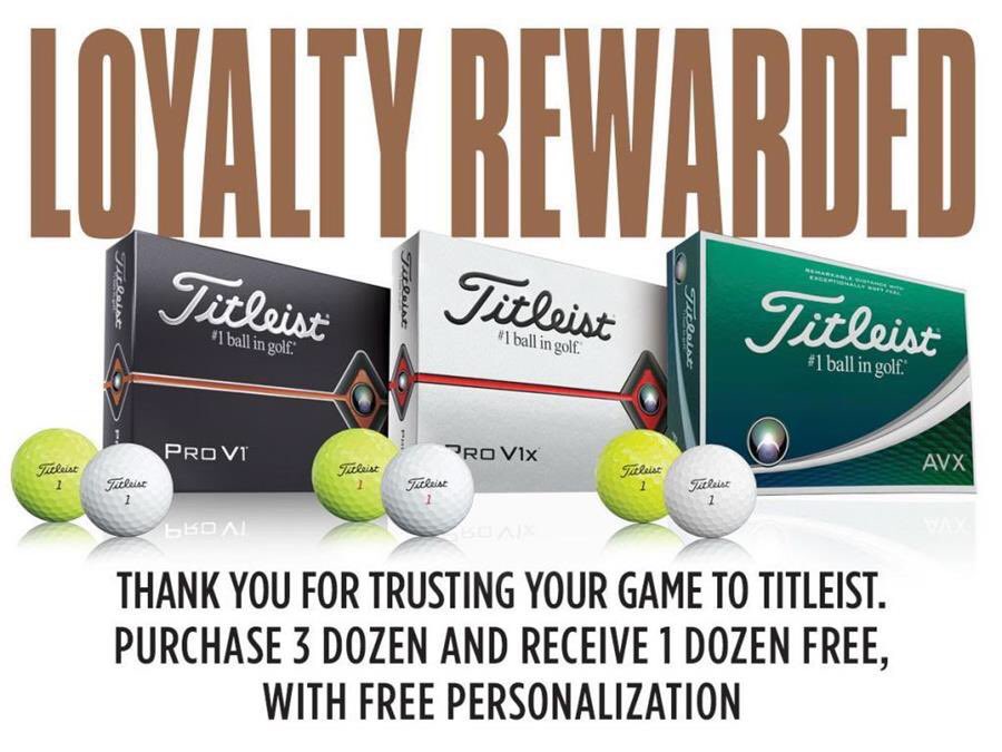 No.1 ball in golf. Personalised or not four dozen for the price of three! What’s not to love? Surely the best way to stock up on balls for the season. Order yours in the shop this weekend.
