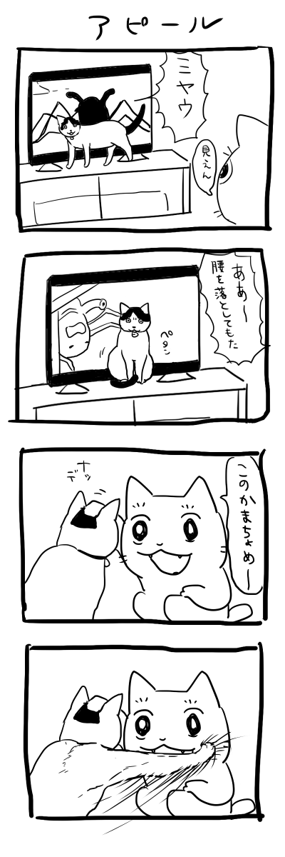 テレビの前陣取り大好きねこ 