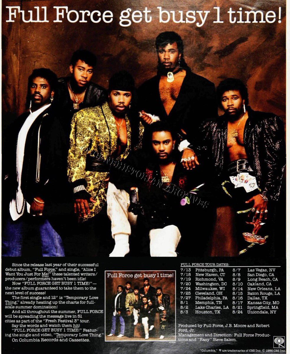 UrbanRadioMusic's tweet photo. #blastfromthepast #FullForce #HipHop #Rap #Throwback #FullForceGetBusy1Time #TemporaryLoveThing #VintageThrowback #Pop #RNB #Music #Funk #Retro #VintageUrbanThrowbacks #NewJack #Rare #Vintage #UrbanRadioMusic #Alice #ColumbiaRecords #FBF #FridayThe13th #Retweet https://t.co/E4Ai1JHHEP