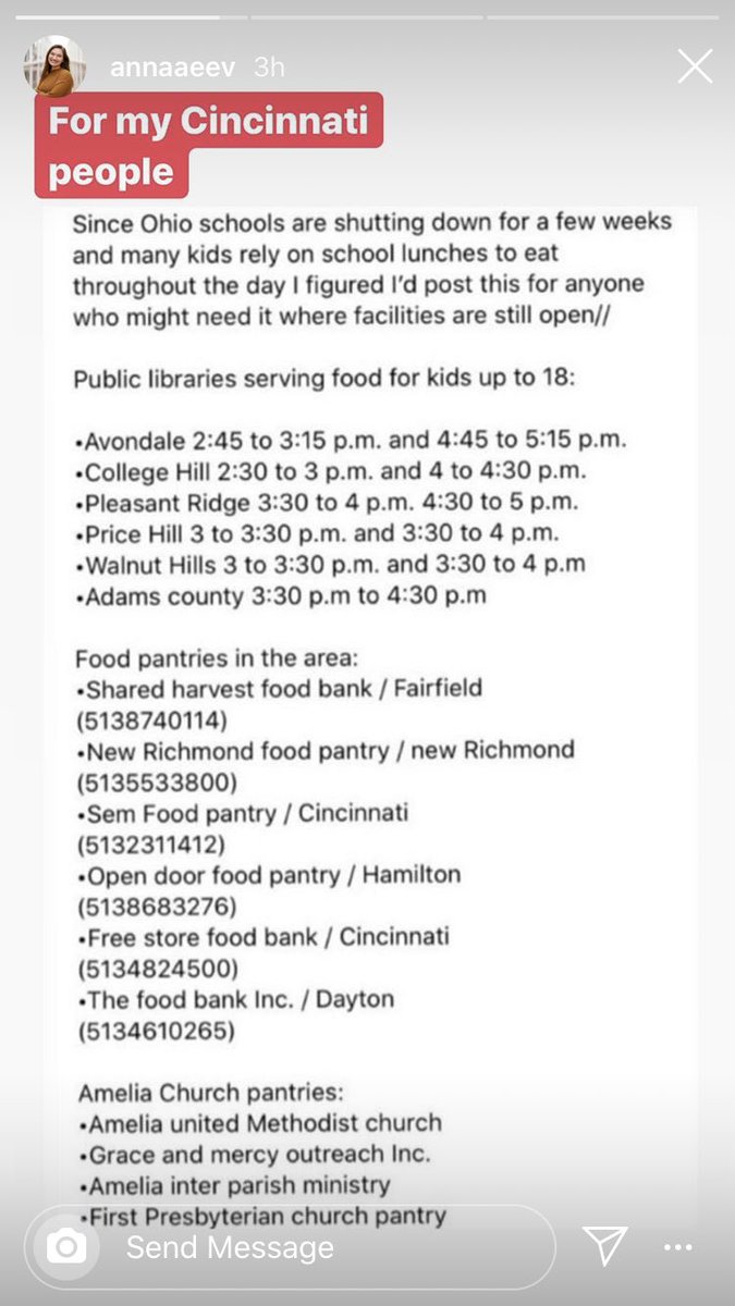 Housing and food provisions in the Columbus and Cincinnati areas!