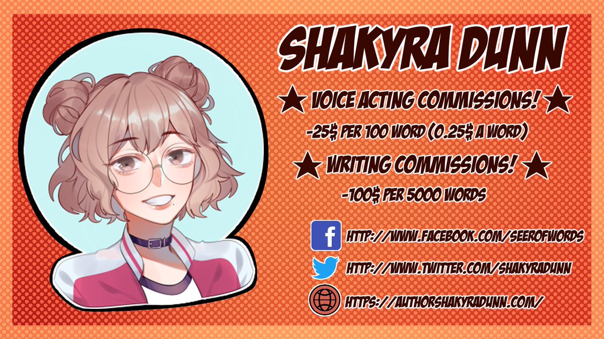 shakyradunn's tweet photo. Soooo, with Coronavirus on the rise, I'm going to be able to clean out my commissions over next week.

[I'm sorry for those I haven't finished yet, it's been a REALLY busy time, and I cooled down my workload to an okay degree.]

Anyone want a drabble? Or voice work? ^-^ I'm open. https://t.co/xzIaRhxEVY