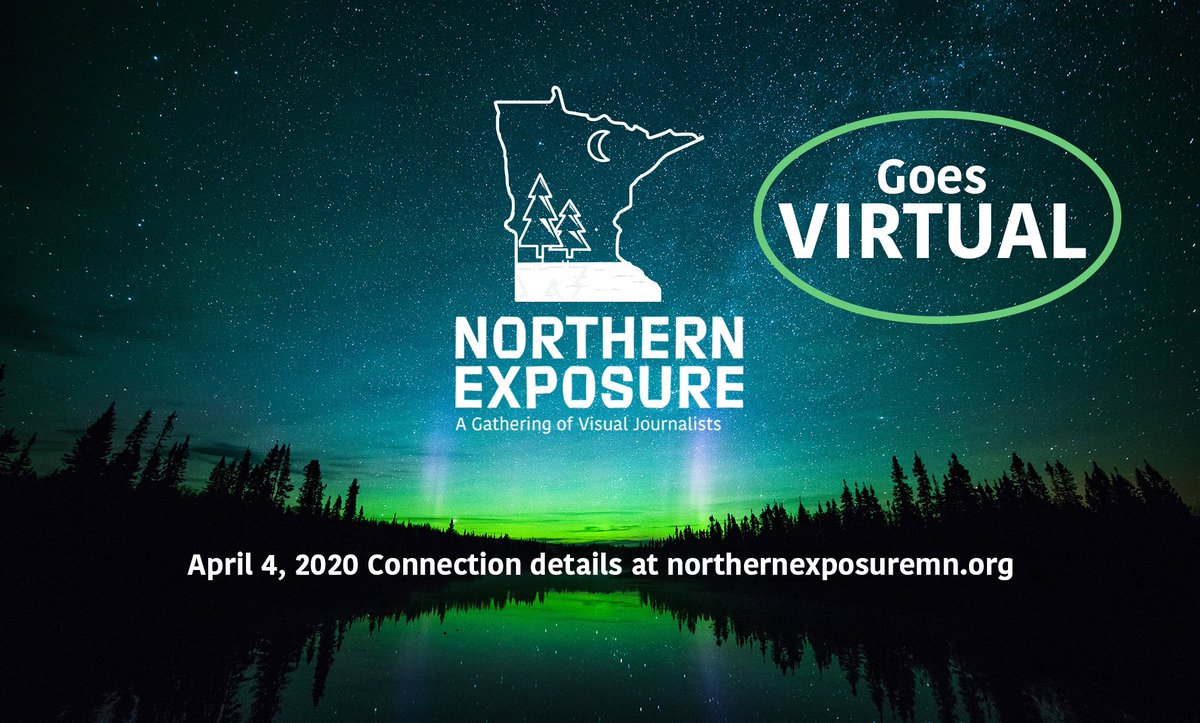 exposure_mn's tweet image. We don't want to give up the chance to hear from our speakers, so we're going virtual on Saturday, April 4. Links to listen in live will be on the website, northernexposuremn.org. Join us from the coronavirus-free zone of your choice!