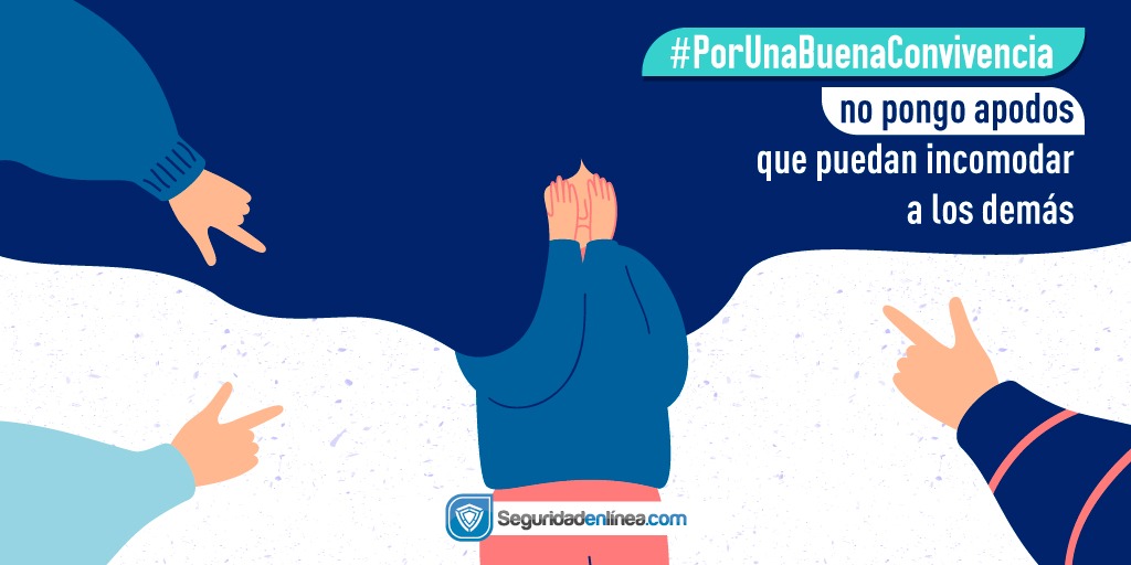 segenlinea's tweet photo. Es importante tener en cuenta que hay 2 tipos de apodos, los positivos que son amistosos y con cariño y los negativos que tienden a ser discriminatorios, resaltan defectos físicos o de comportamiento, son ofensivos y degradantes. https://t.co/NvpYoi9OpS
