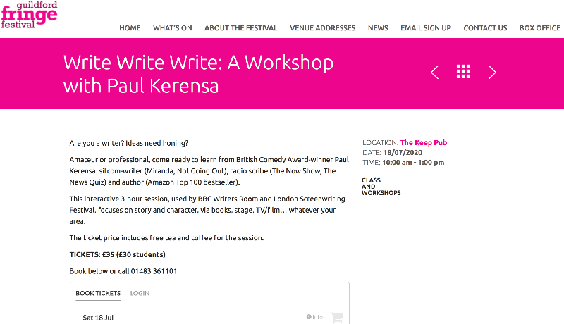 My 1st Writing Workshop + Errr... Gigs? - mailchi.mp/64aa0b09eb4b/m…
