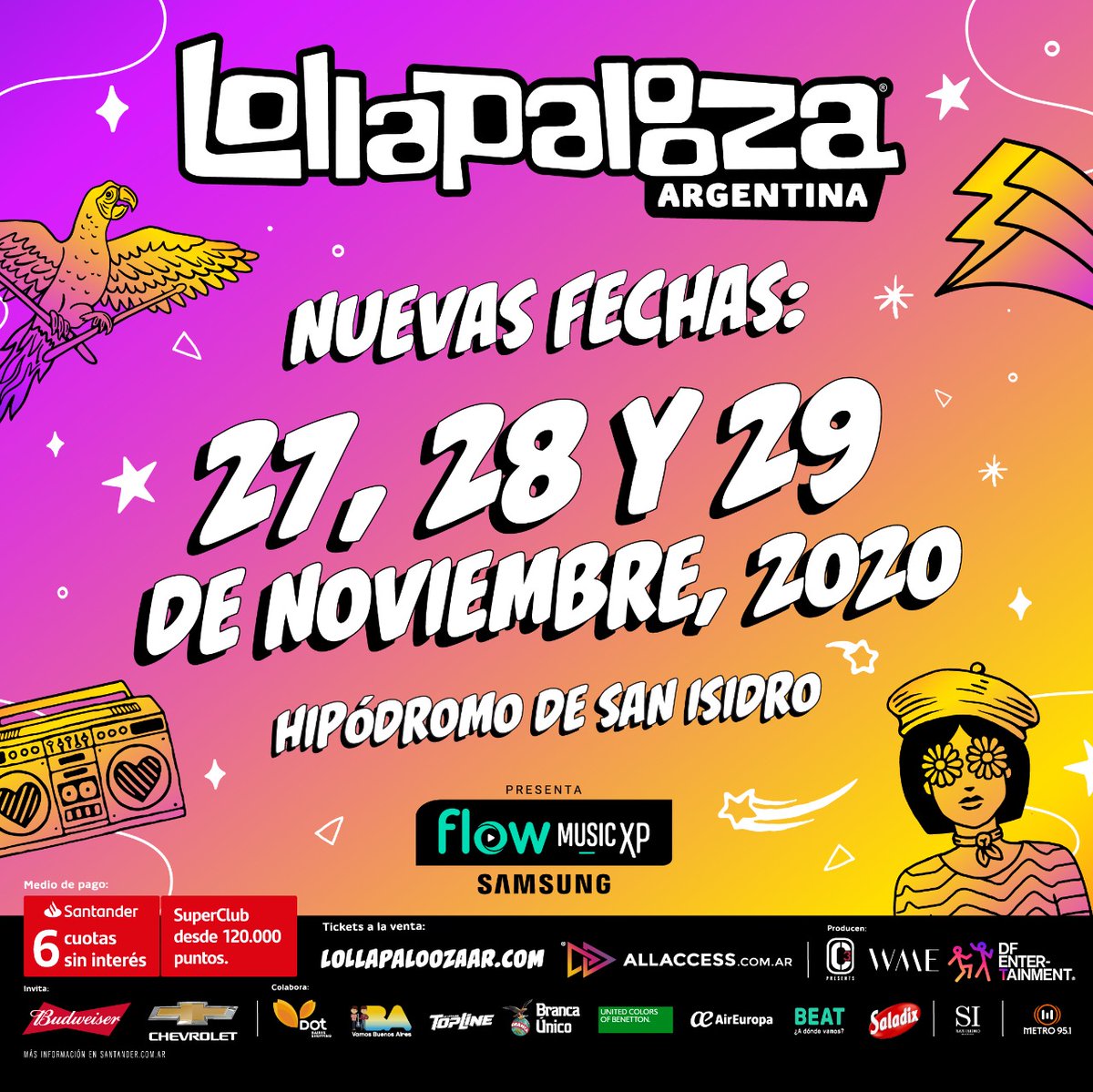Lollapalooza Argentina 2020: presentación de los Guns N’ Roses ya tiene fecha. ETBAPh8WsAEFn6m