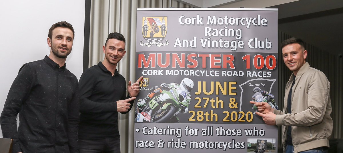 Munster100RR's tweet photo. That #FridayFeeling when you remember we had these lads showing their support last week for the #Munster100 #RoadRaces around #Glanmire #CMRVC Thanks to @bigjoephotos for the πΈ Roll on the @cookstown100 42 days to go π€π» https://t.co/JcHWOobI30