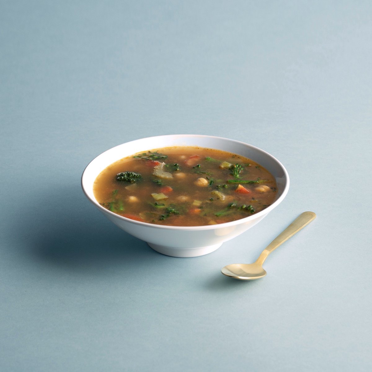 Low calorie. Vegan. Packed with nutrition. The Chickpea &amp; Vegetable Soup really does have it all.
