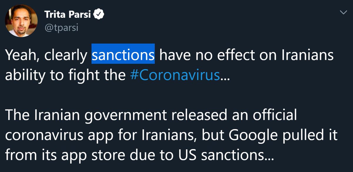 THREAD1)Interesting to see  @Ilhan/ @IlhanMN parrot the talking points of  @JZarif &  #Iran's apologists/lobbyists about sanctions depriving Iranians of medicine.In this thread we will discuss the truth about Iran & Omar’s ties to  @NIACouncil, Tehran’s lobby in the U.S.