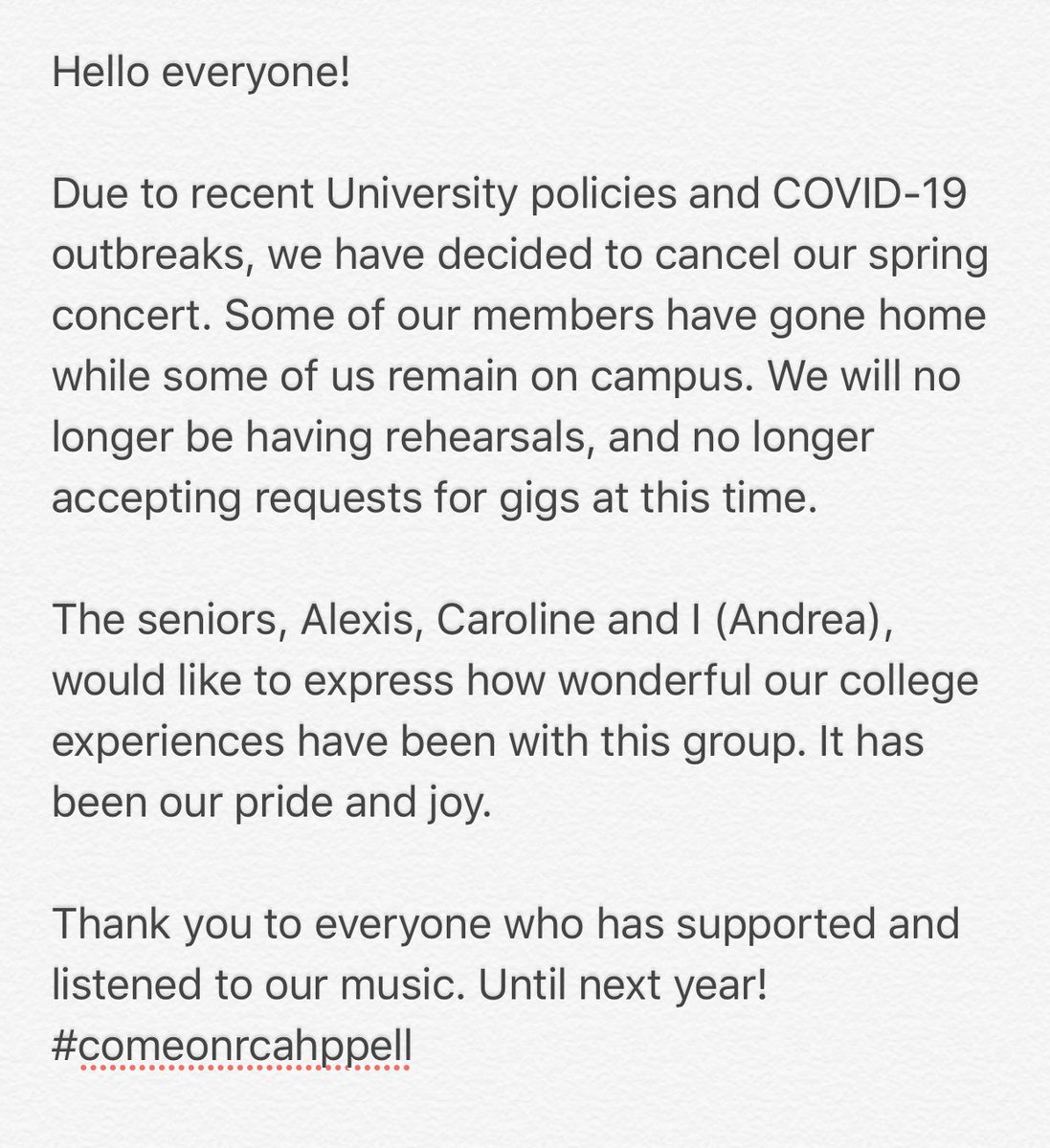 MSU's RCAHppella (@msurcahppella) on Twitter photo 