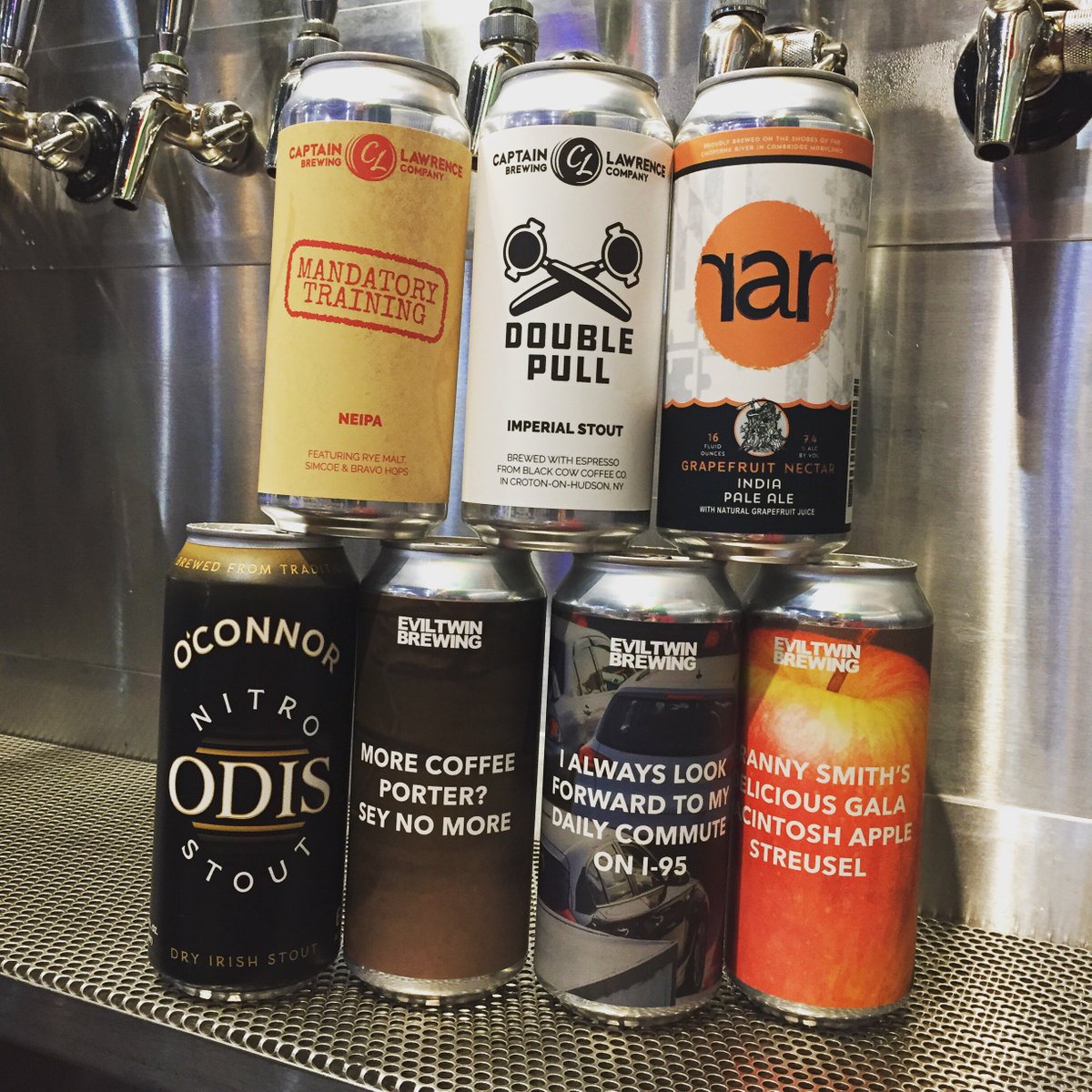 The Perfect Pour (@perfectpourmd) on Twitter photo Weβve got all the latest can releases including these from <a href="/cptlawrencebeer/">Captain Lawrence</a>, <a href="/rarbrew/">RAR Brewing</a>, <a href="/OConnorBrewing/">EL GUAPO</a> and <a href="/EvilTwinBrewing/">Evil Twin Brewing</a>. Weβve got all the latest can releases including these from <a href="/cptlawrencebeer/">Captain Lawrence</a>, <a href="/rarbrew/">RAR Brewing</a>, <a href="/OConnorBrewing/">EL GUAPO</a> and <a href="/EvilTwinBrewing/">Evil Twin Brewing</a>.