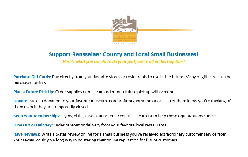 RenscoChamber's tweet photo. In light of the events of the week, we wanted to take a moment to remind you that no matter where you are, you can always play a role in supporting local small businesses! https://t.co/mlCRGiFuDz