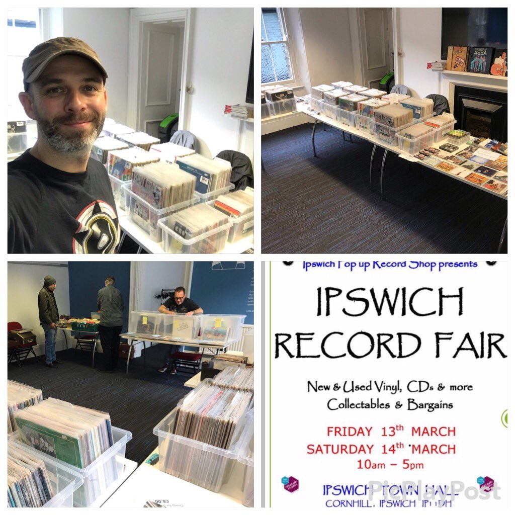 ChiefVinyl's tweet photo. Great first day at the Ipswich Record Fair! We are back tomorrow at the Corn Exchange for Day 2 of the rummage extravaganza . Pop down and see us between 10am-5pm. 🥁🎵🎸😎. x https://t.co/e1EcFbXEBq